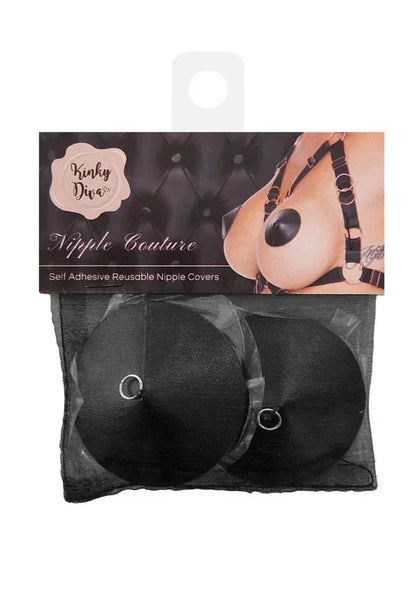 PULeatherNippleCoversRingbyKinkyDiva10 @ Happytoys Sexshop: online sex shop for Feeling Happy & Easy 😊 the erotic store owned by a woman