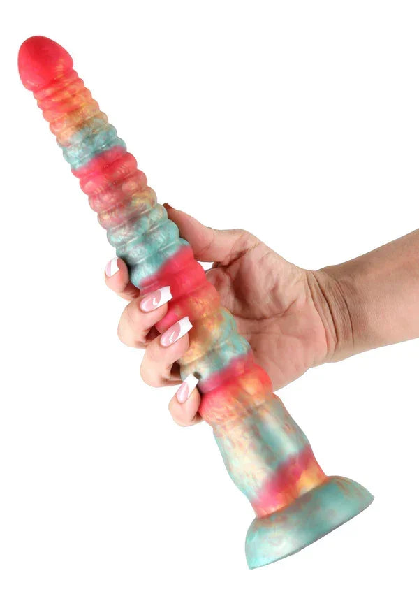 Stacked12inchDildoRedbyNSNovelties7 @ Happytoys Sexshop: online sex shop for Feeling Happy & Easy 😊 the erotic store owned by a woman