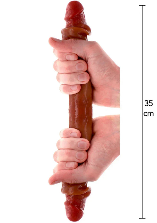 ToyJoyGetRealSiliconeForeskinDoubleDong35cm1 @ Happytoys Sexshop: online sex shop for Feeling Happy & Easy 😊 the erotic store owned by a woman