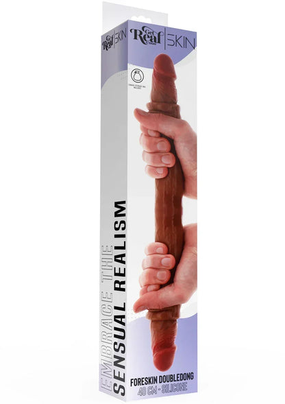 ToyJoyGetRealSiliconeForeskinDoubleDong40cm2 @ Happytoys Sexshop: online sex shop for Feeling Happy & Easy 😊 the erotic store owned by a woman