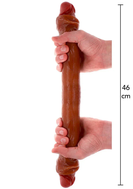 ToyJoyGetRealSiliconeForeskinDoubleDong46cm1 @ Happytoys Sexshop: online sex shop for Feeling Happy & Easy 😊 the erotic store owned by a woman