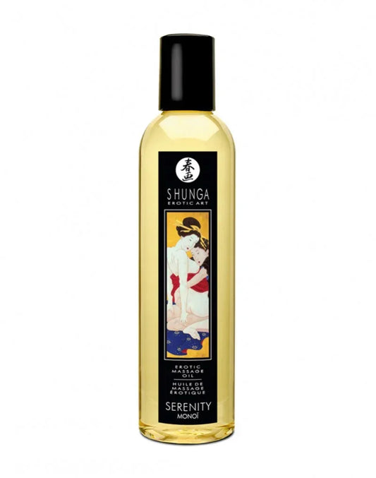 shunga-massage-oil-serenity-monoi-250-ml_01_14dcc6a0-f1d2-486f-8c27-2449b40b1c3a @ Happytoys Sexshop: online sex shop for Feeling Happy & Easy 😊 the erotic store owned by a woman