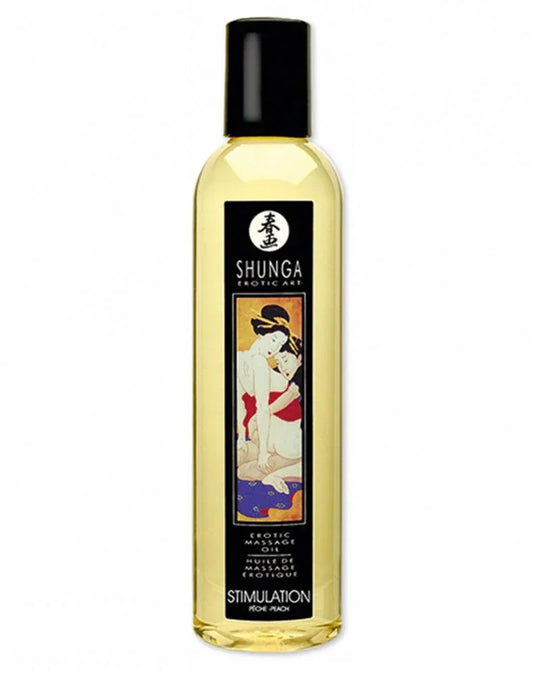 shunga-massage-oil-stimulation-peach-250-ml_01_27a4653a-99f9-43c6-9663-e8f1629abcde @ Happytoys Sexshop: online sex shop for Feeling Happy & Easy 😊 the erotic store owned by a woman